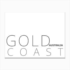 Gold Coast Australia Typography City Country Word Canvas Print