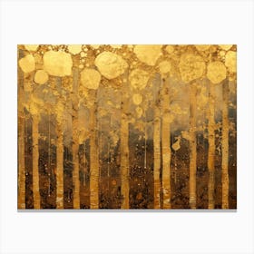 Gold Aspen Trees Canvas Print