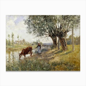 Countryside Near Grez Sur Loing (1889), Camille Pissarro Canvas Print