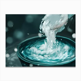 Water Pouring From A Bowl Canvas Print