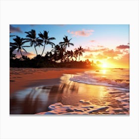 Sunset On The Beach 5 Canvas Print