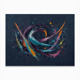 Swirls And Swirls Hamptons style Canvas Print