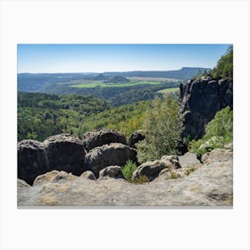 Breite Kluft, Elbe Sandstone Mountains 1 Canvas Print