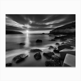 Black And White Sunset 4 Canvas Print