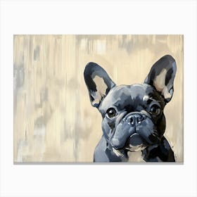 Minimal Frenchie 8 Canvas Print