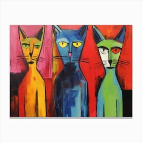 Three Cats 18 Canvas Print