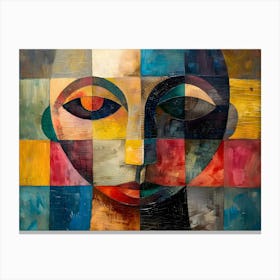 Modern Colorful Faces 3 Canvas Print