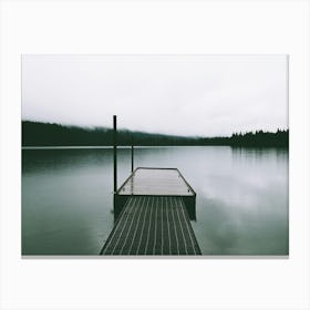 Moody Lake Dock Canvas Print