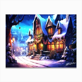 Christmas Cozy - Christmas House Canvas Print