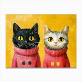 Cats In Sweaters 2 Canvas Print