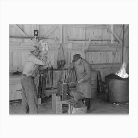 Blacksmith Shop, Southern Paper Mill Construction Shed, Lufkin, Texas By Russell Lee 1 Canvas Print