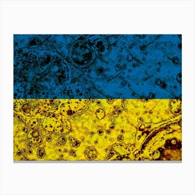 Abstract Ukrainian Flag Canvas Print