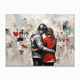 An Abstract Painting Capturing The Essence Of Conflicting Emotions Such As Love And Care Contrasted (6) Canvas Print