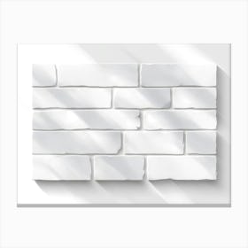 White Brick Wall 1 Canvas Print