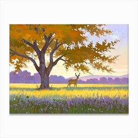 Deer In The Meadow Canvas Print