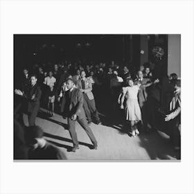 Rollerskating On Saturday Night, Chicago, Illinois By Russell Lee Canvas Print