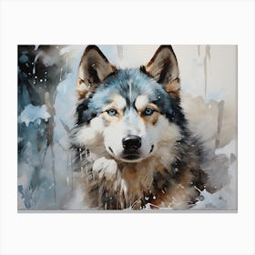 Siberian Husky Painting Canvas Print