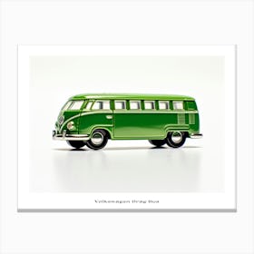 Toy Car Volkswagen Drag Bus Green Poster Canvas Print