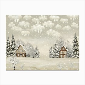 Vintage Winter Canvas Print