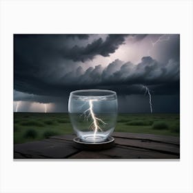 Lightning In A Glass Canvas Print