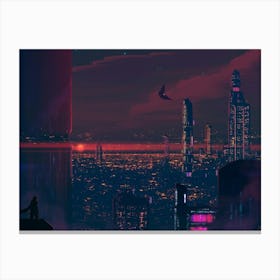 Futuristic Cityscape 1 Canvas Print