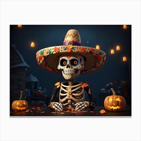 Mexican Skeleton 1 Canvas Print