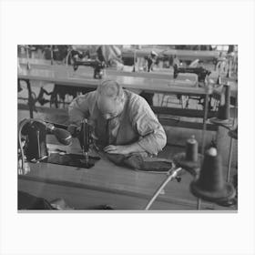 Untitled Photo, Possibly Related To Closeup Of Cloak Operator In Cooperative Garment Factory At Jersey Homestead Canvas Print