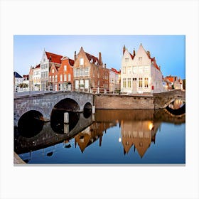 Tranquil Morning, Bruges, Flanders, Belgium Canvas Print