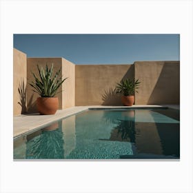 Pool In The Desert Canvas Print