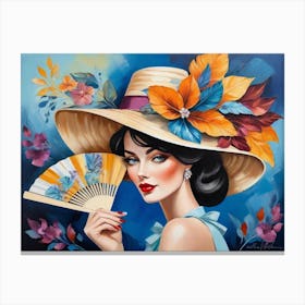 Hat And Fan 1 Canvas Print