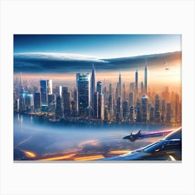 Futuristic Cityscape 6 Canvas Print