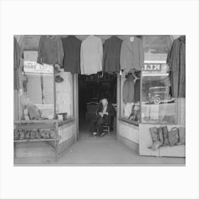 Untitled Photo, Possibly Related To Clothing Store With Tailor In Doorway, Mexican District, San Antonio, Texas Canvas Print