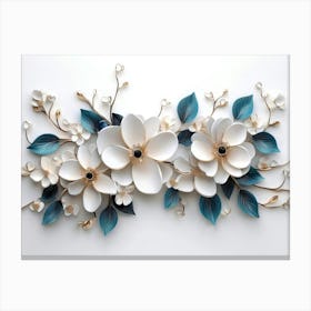 Magnolia Flower Painting Canvas Print