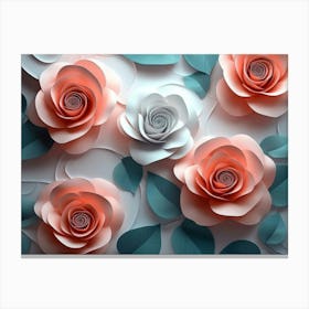 Paper Roses 2 Canvas Print