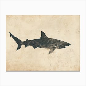 Goblin Shark Silhouette 5 Canvas Print