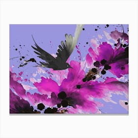 Ink Bird Pastel Lilac Canvas Print