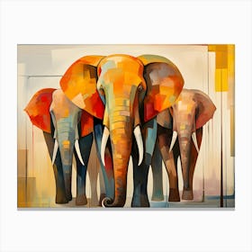 Three Elephants Canvas Print