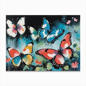 Butterflies In The Garden 8 Canvas Print