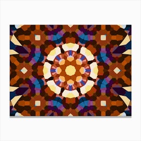Mosaic Purple And Orange 3 Canvas Print