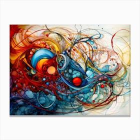 Swirling Vortexes Transparent Layers Canvas Print