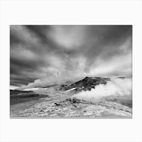 Black And White Iceland 1 Canvas Print