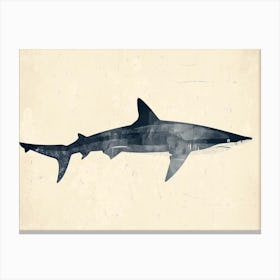 Thresher Shark Silhouette 2 Canvas Print