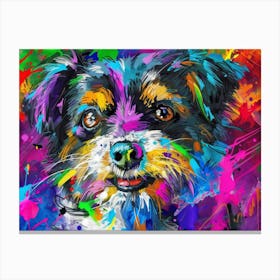 Colorful Dog Painting 1 Canvas Print