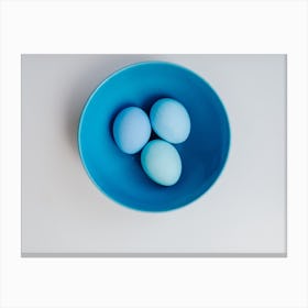 Blue Eggs In A Bowl 1 Canvas Print