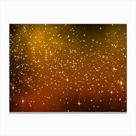 Gold To Orange Shining Star Background Canvas Print