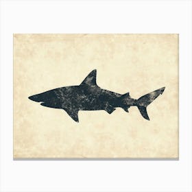 Dogfish Shark Silhouette 7 Canvas Print