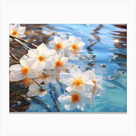 Daffodils In Water Canvas Print