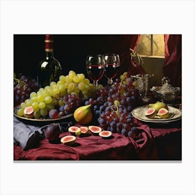 Wine And Figs Canvas Print