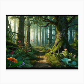 Path In The Woods 1 Canvas Print