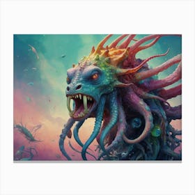 Mythical Tentacle Beast 2 Canvas Print